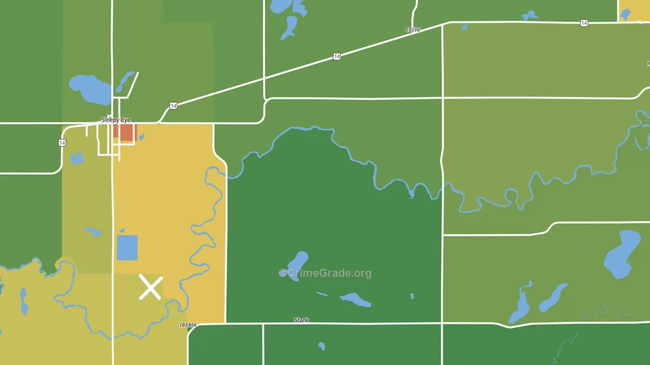Searles, MN Map of Theft Rates