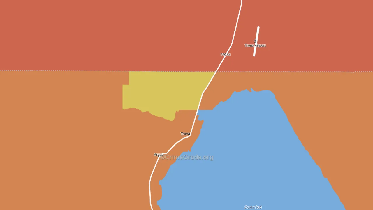 Searles Valley, CA Map of Theft Rates