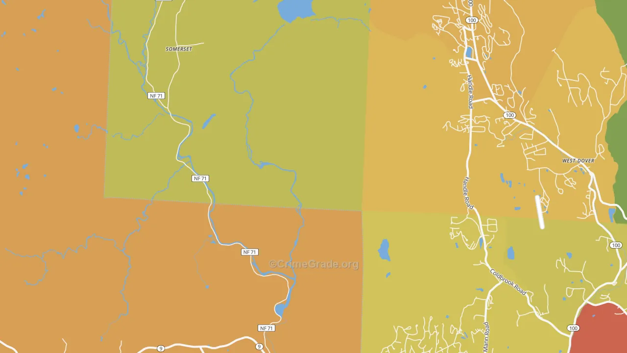 Searsburg, VT Map of Theft Rates