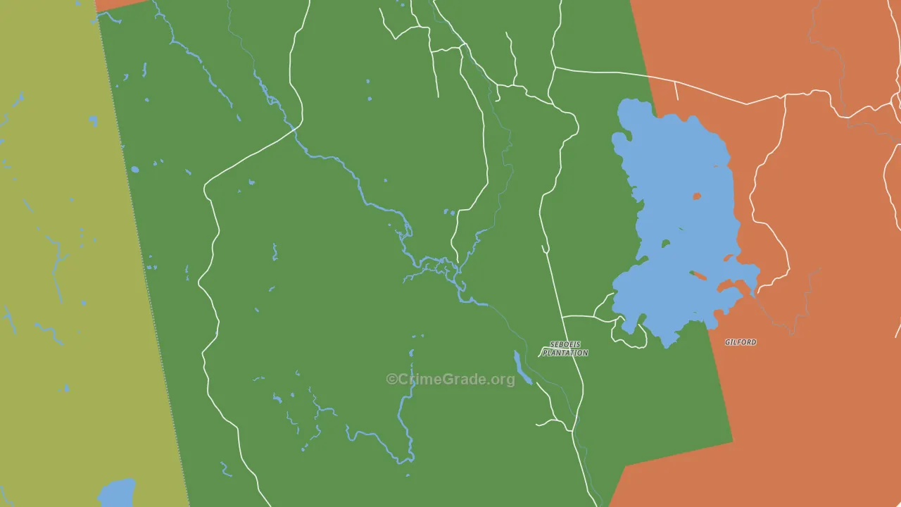 Seboeis, ME Map of Theft Rates