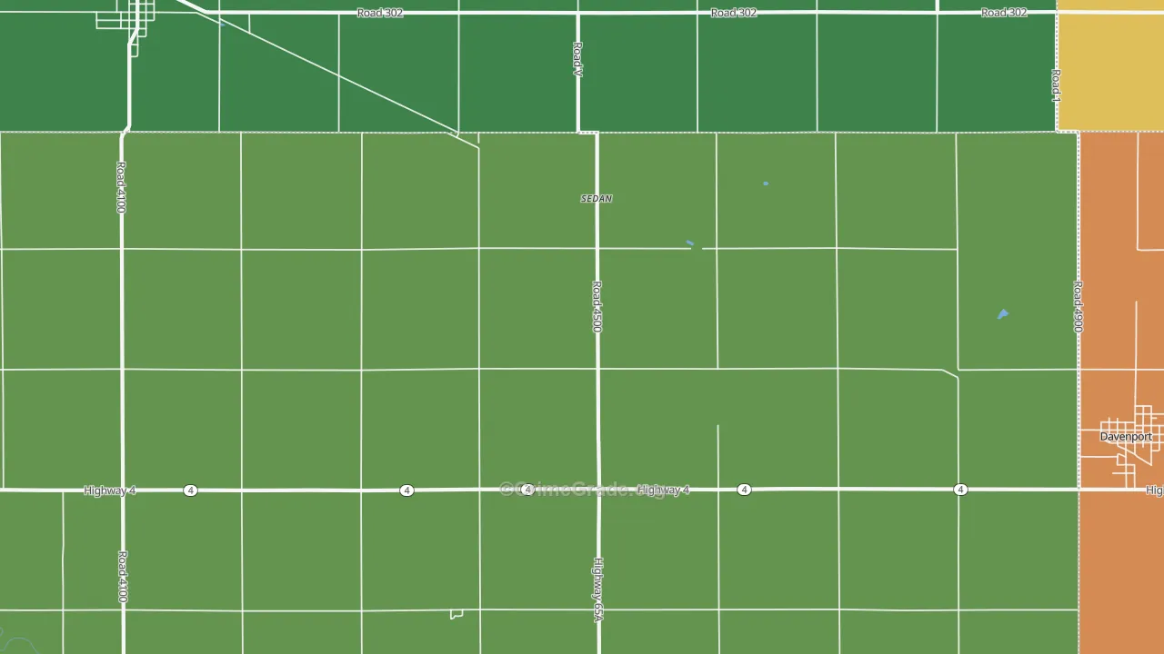 Sedan, NE Map of Theft Rates