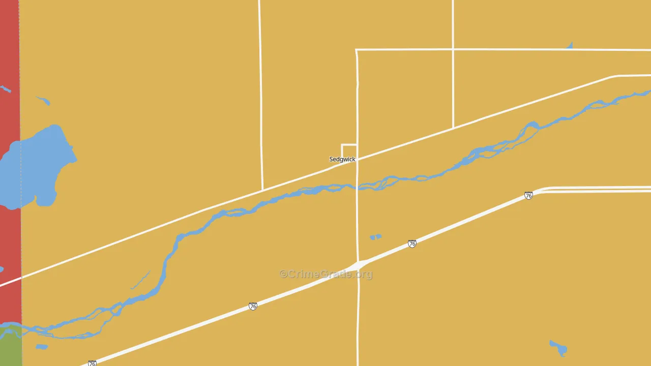 Sedgwick, CO Map of Theft Rates