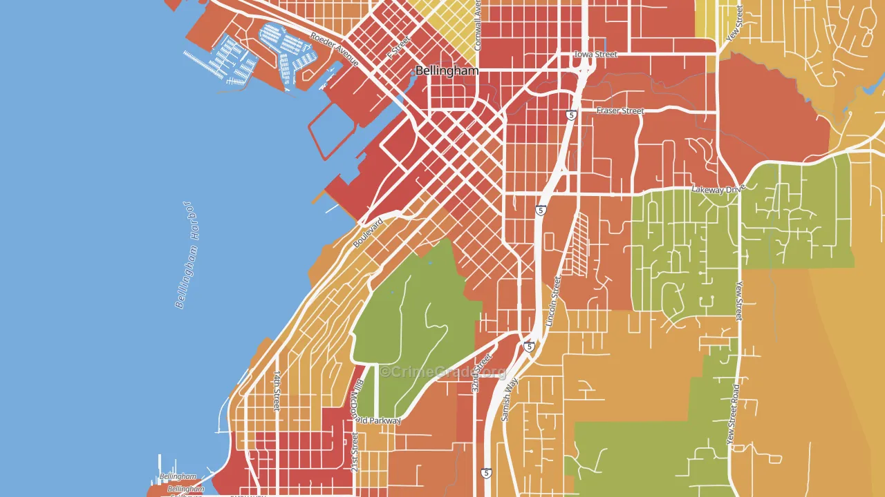 Sehome, Bellingham, WA Map of Theft Rates