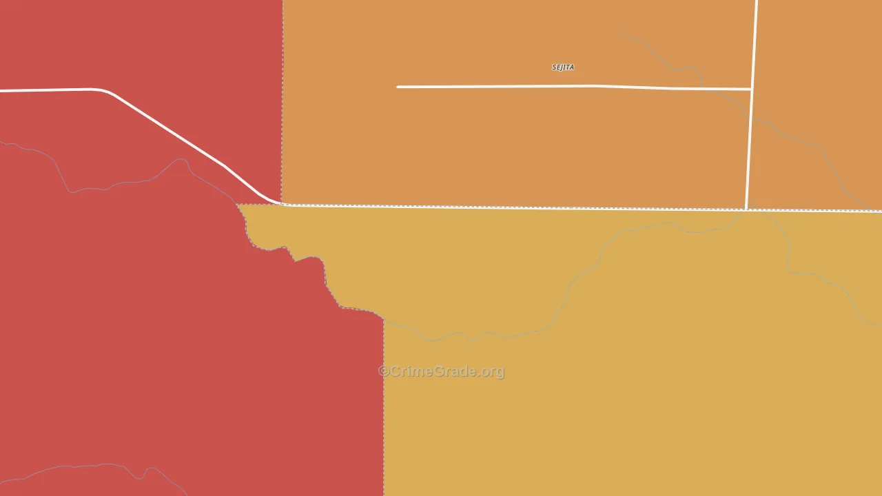 Sejita, TX Map of Theft Rates