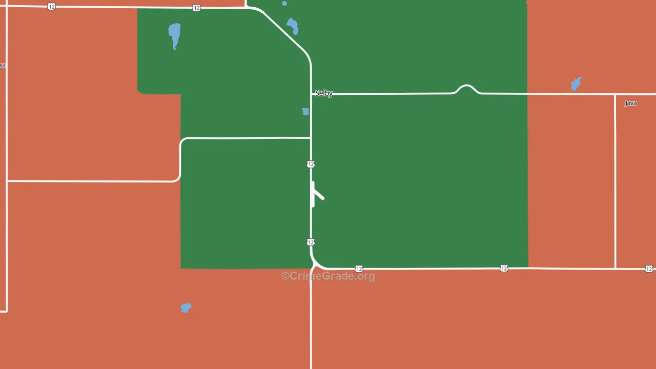 Selby, SD Map of Theft Rates