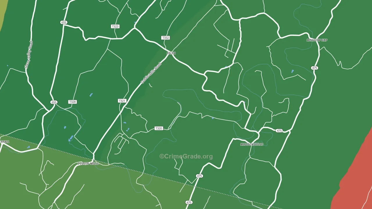 Selea, PA Map of Theft Rates