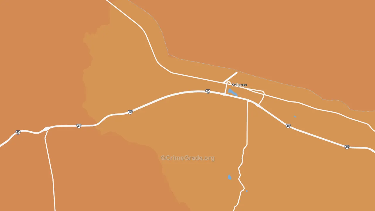 Seligman, AZ Map of Theft Rates