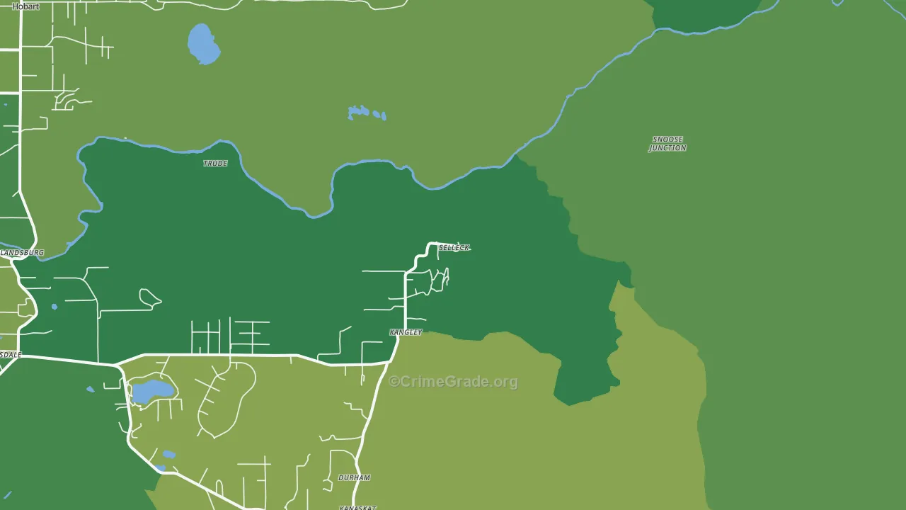 Selleck, WA Map of Theft Rates