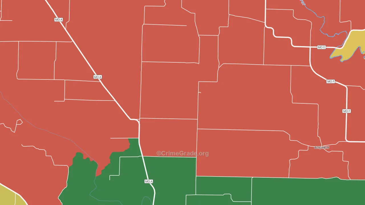 Sellers, MO Map of Theft Rates
