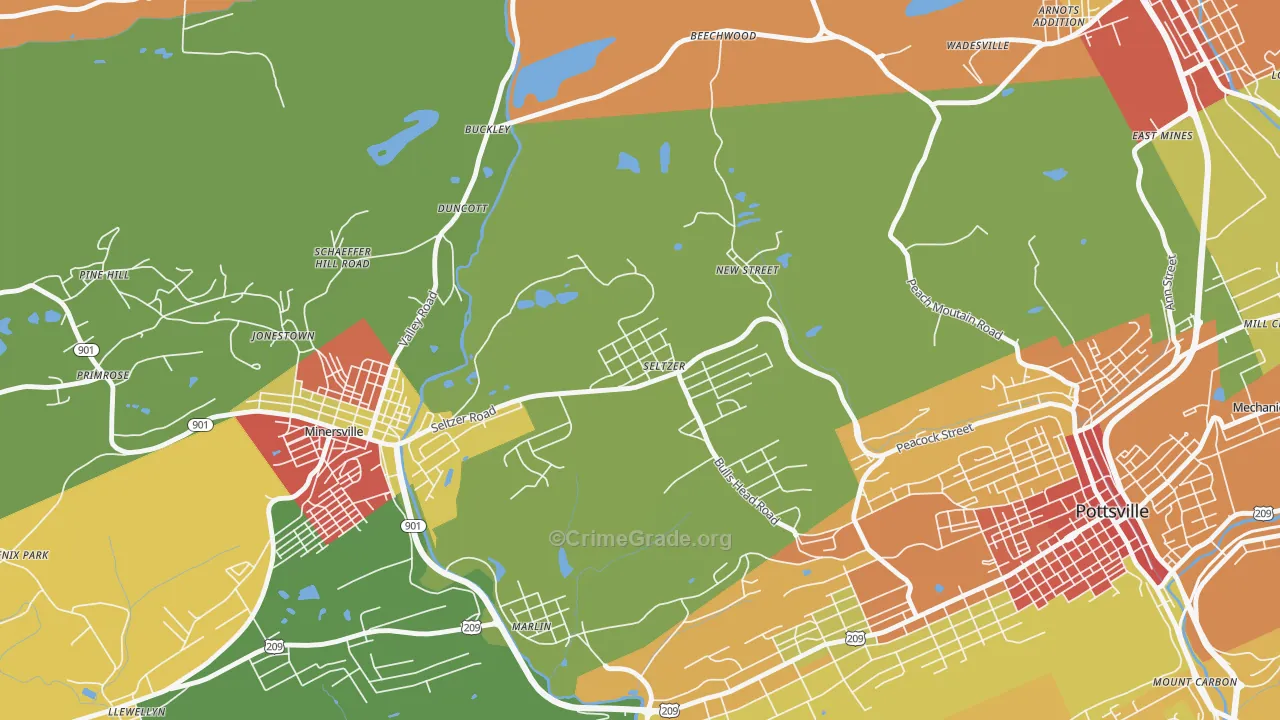 Seltzer, PA Map of Theft Rates