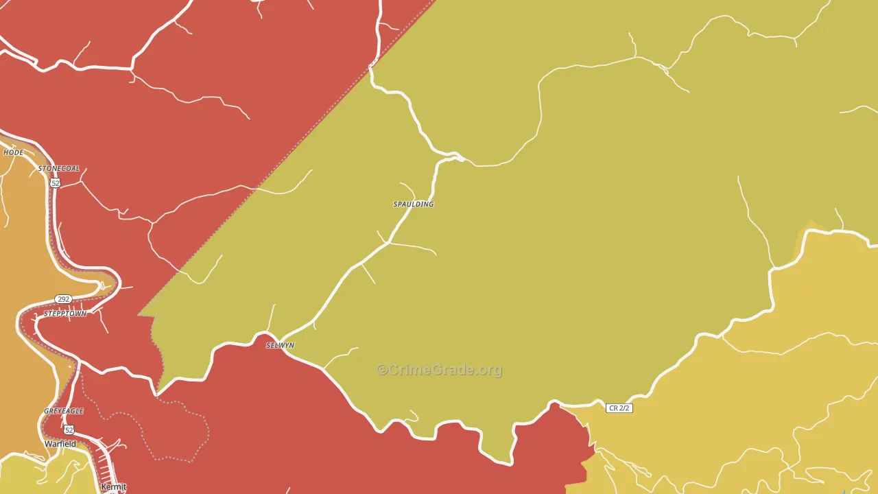 Selwyn, WV Map of Theft Rates