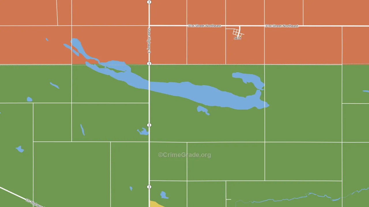 Selz, ND Map of Theft Rates