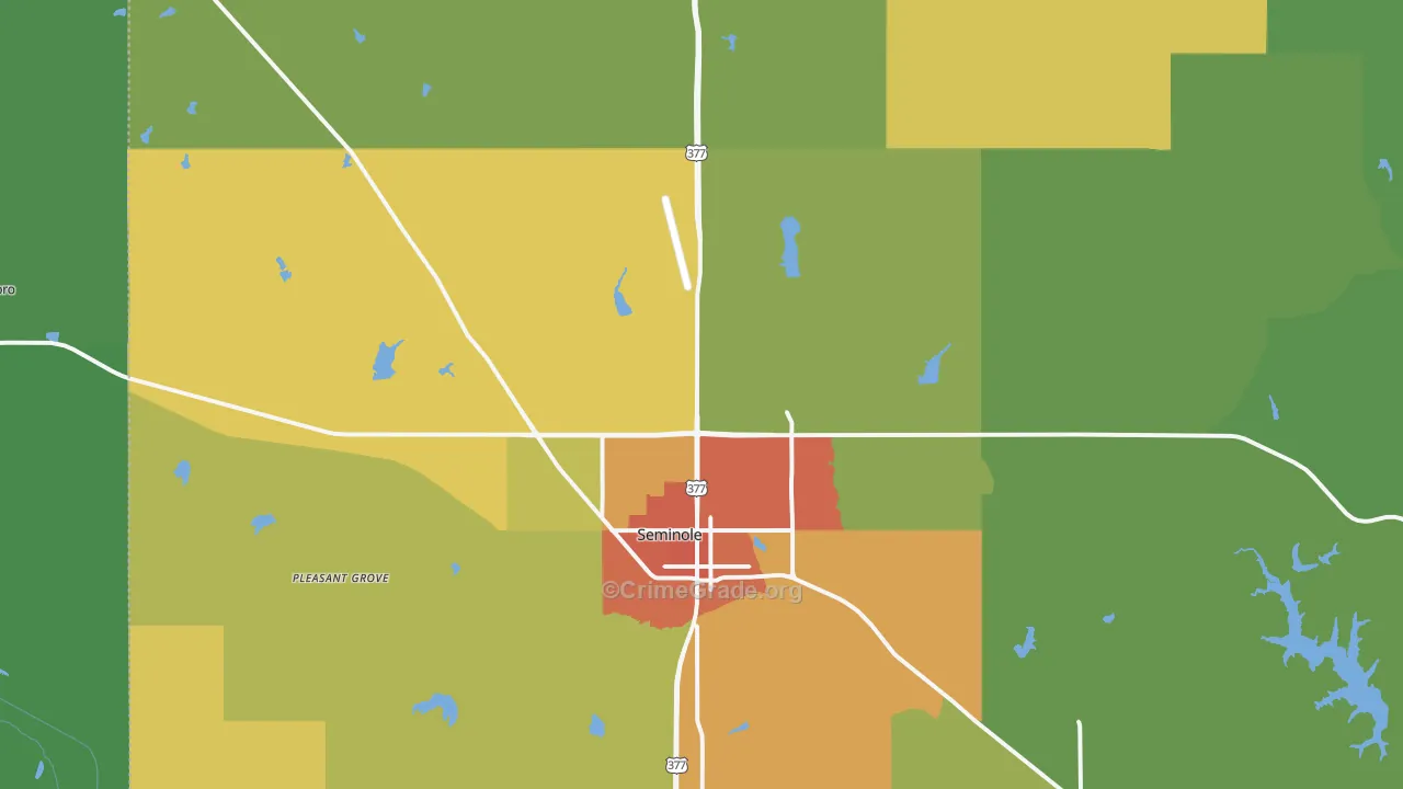Seminole, OK Map of Theft Rates