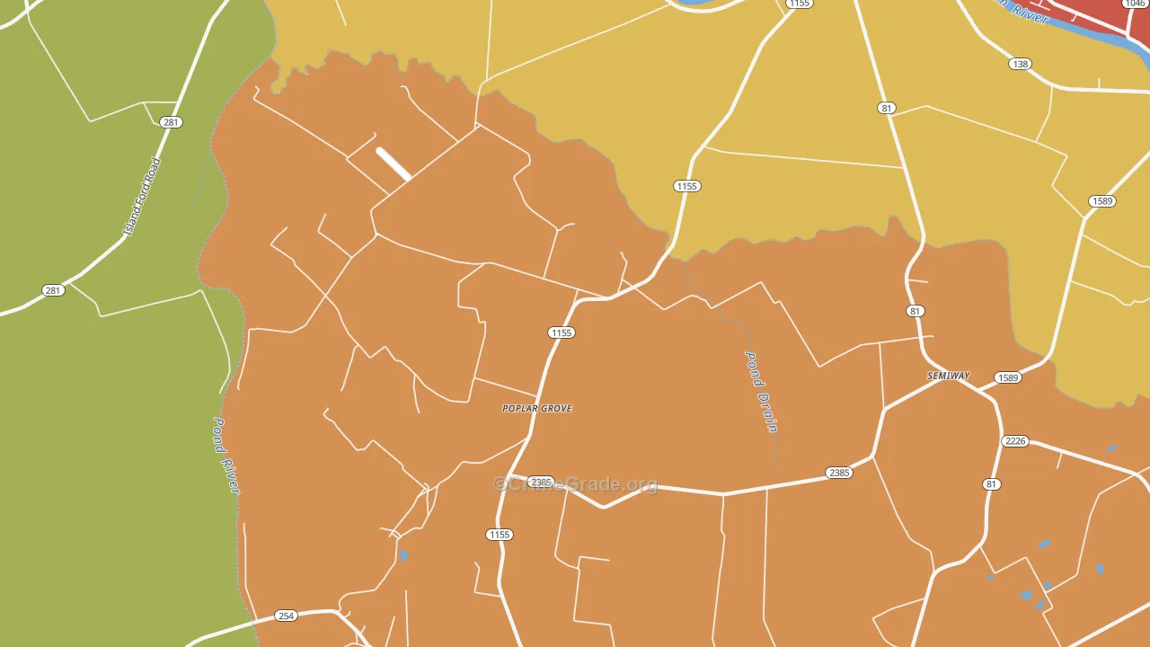 Semiway, KY Map of Theft Rates