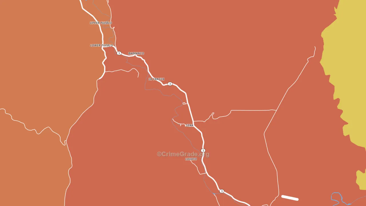Sena, NM Map of Theft Rates