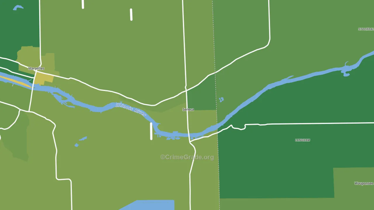 Seneca, IL Map of Theft Rates