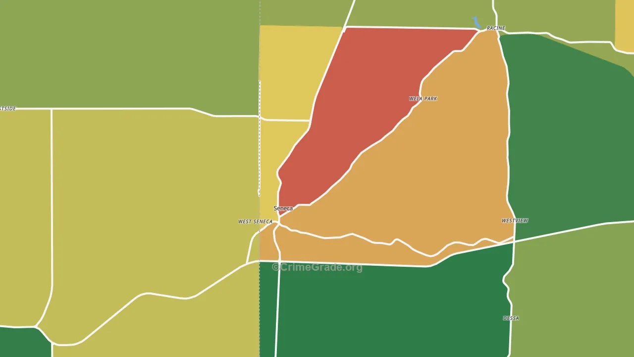 Seneca, MO Map of Theft Rates