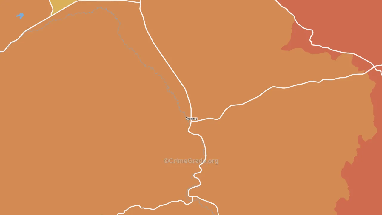Seneca, OR Map of Theft Rates