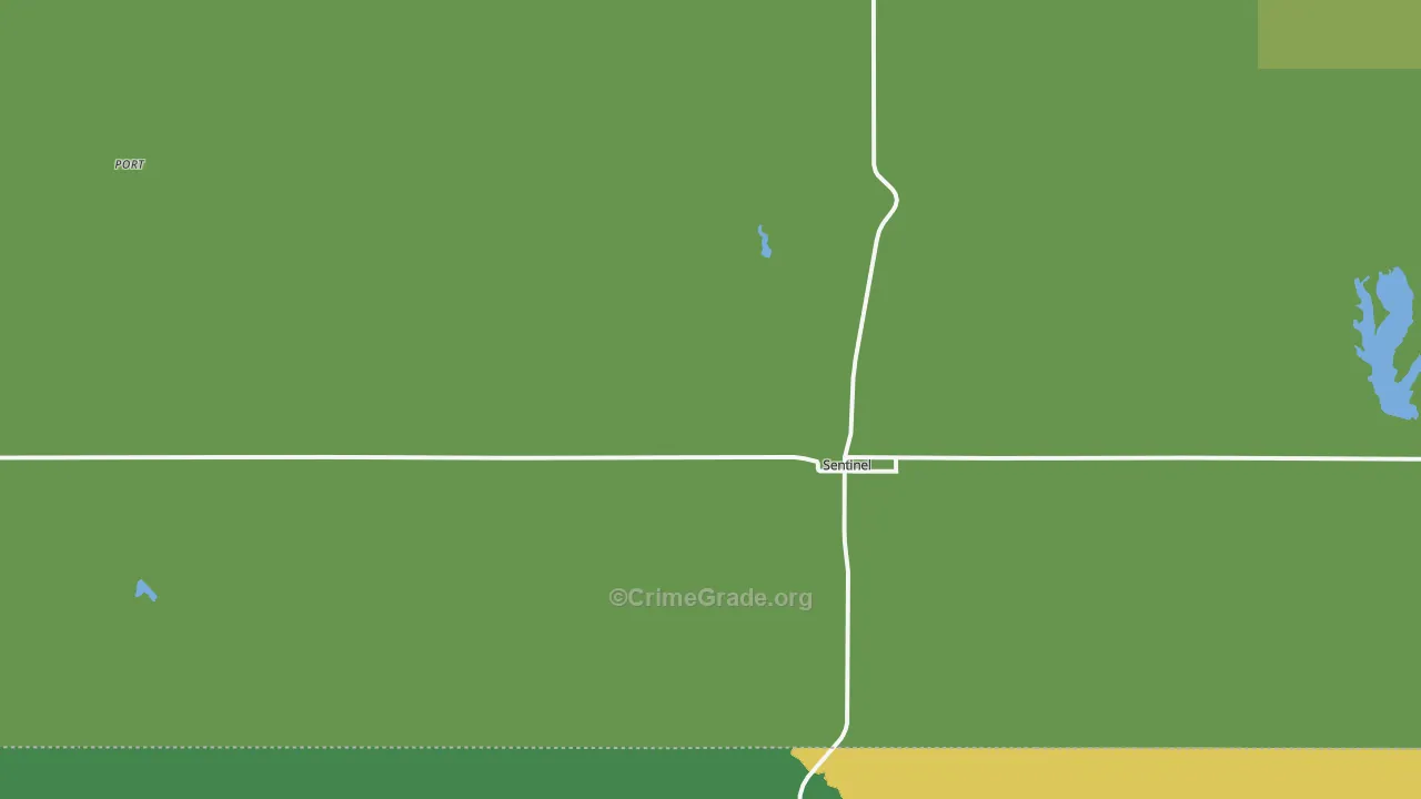 Sentinel, OK Map of Theft Rates