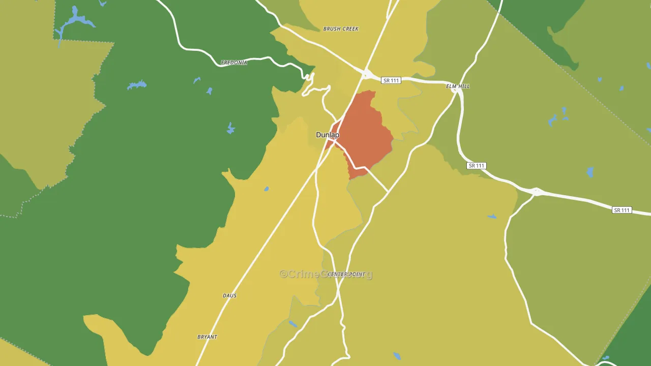 Sequatchie County, TN Map of Theft Rates