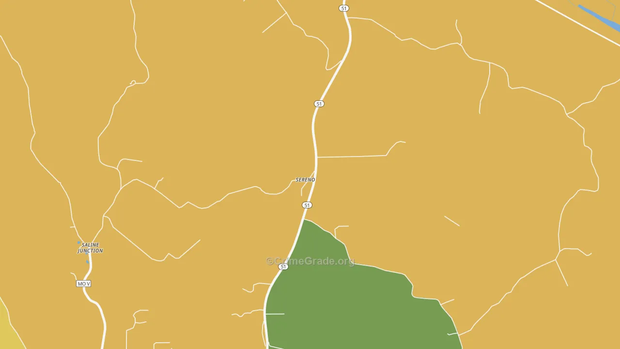 Sereno, MO Map of Theft Rates