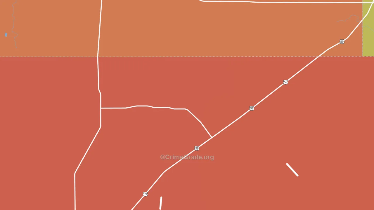 Seven Sisters, TX Map of Theft Rates
