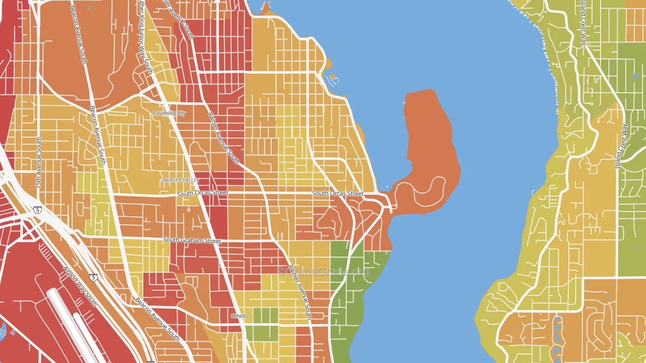 Seward Park, Seattle, WA Map of Theft Rates