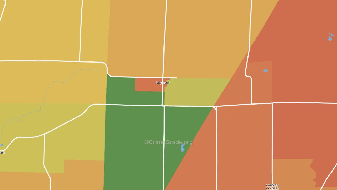 Seymour, WI Map of Theft Rates