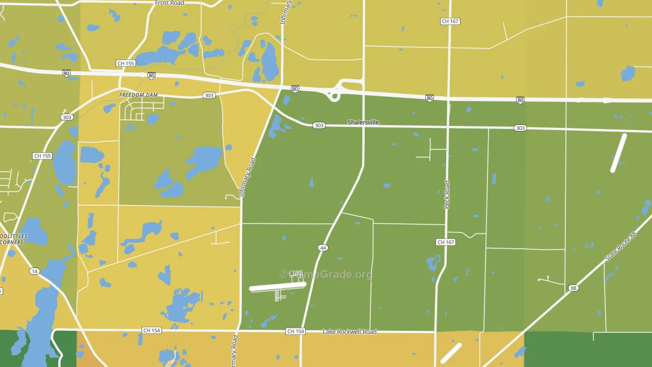 Shalersville, OH Map of Theft Rates