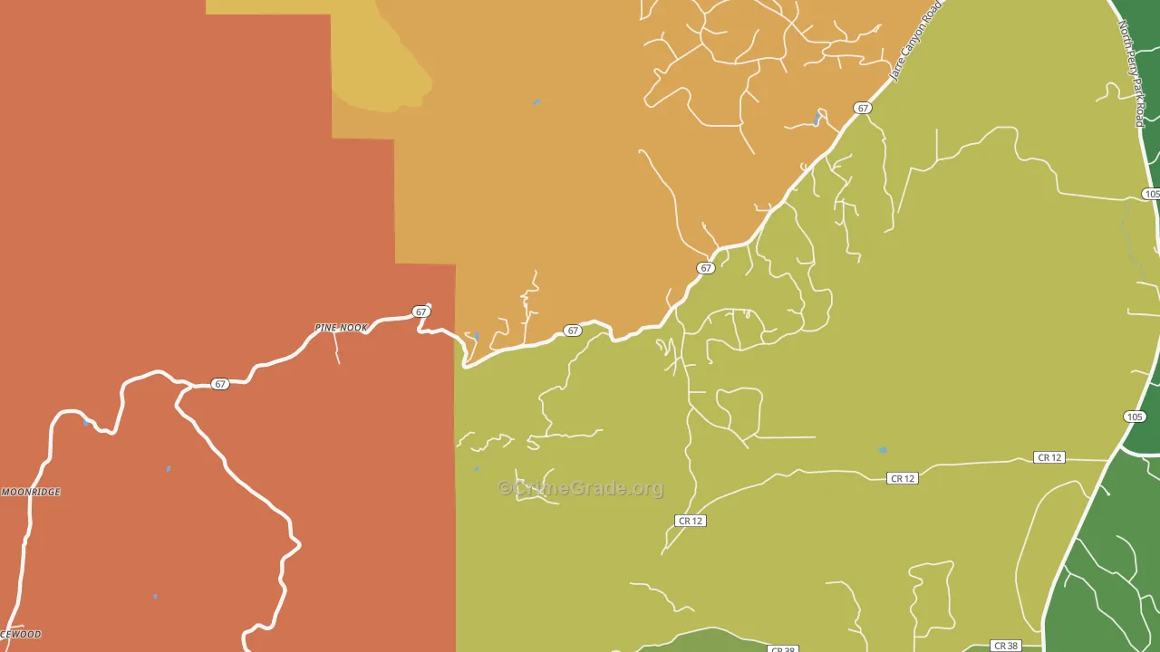Shamballah-Ashrama, CO Map of Theft Rates
