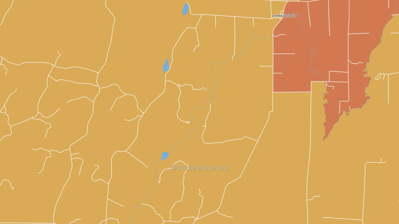 Shanagolden, WI Map of Theft Rates