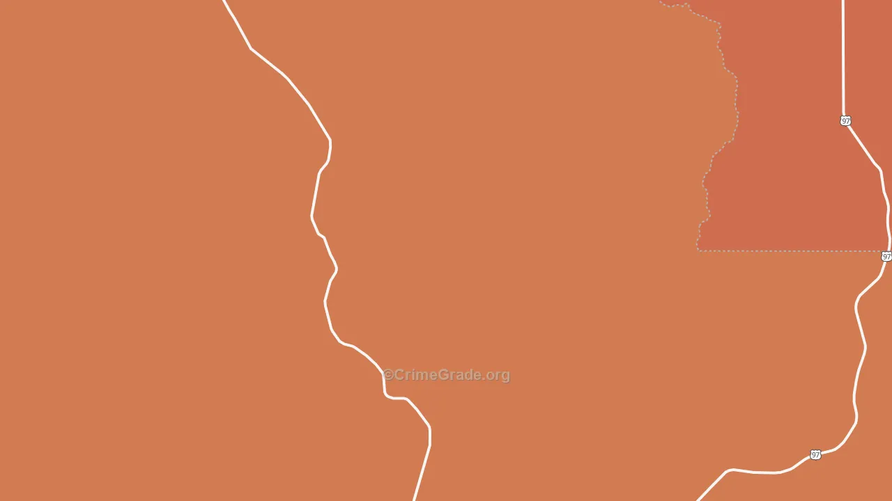 Shaniko, OR Map of Theft Rates
