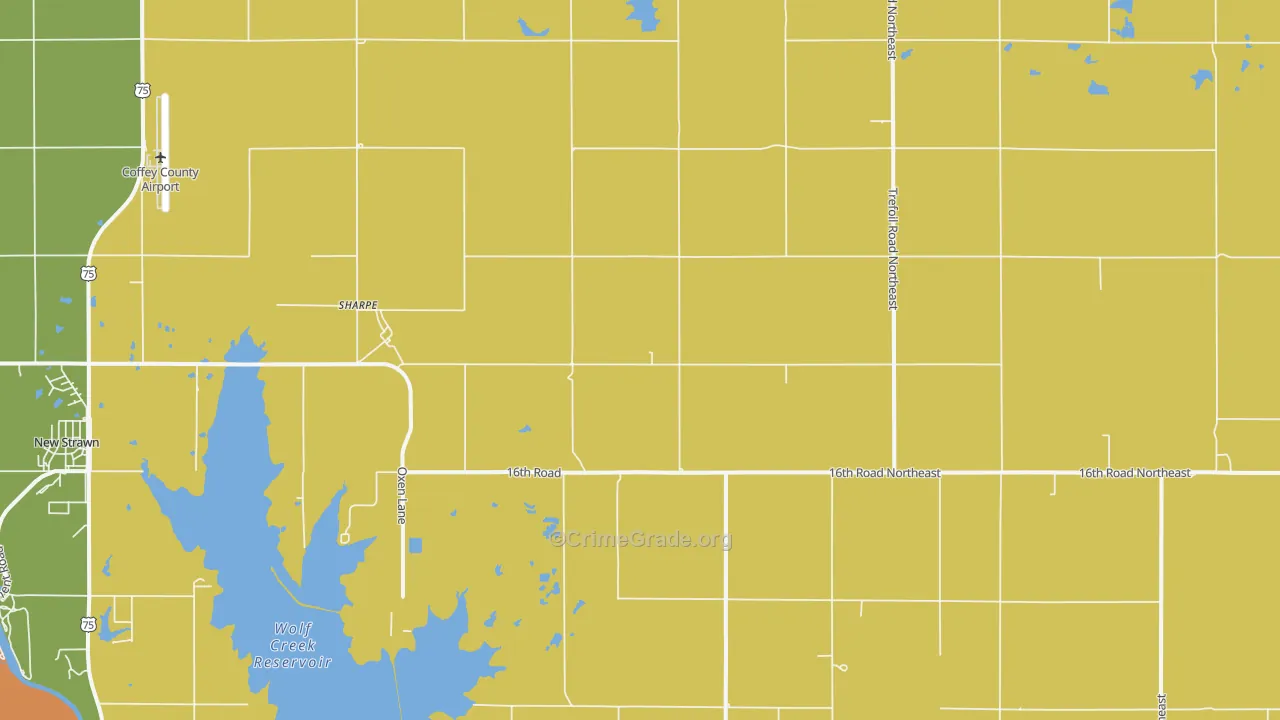 Sharpe, KS Map of Theft Rates