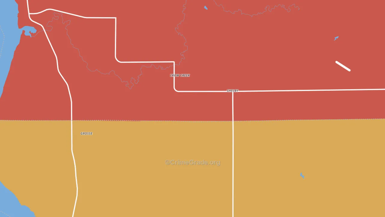 Shelby, SD Map of Theft Rates