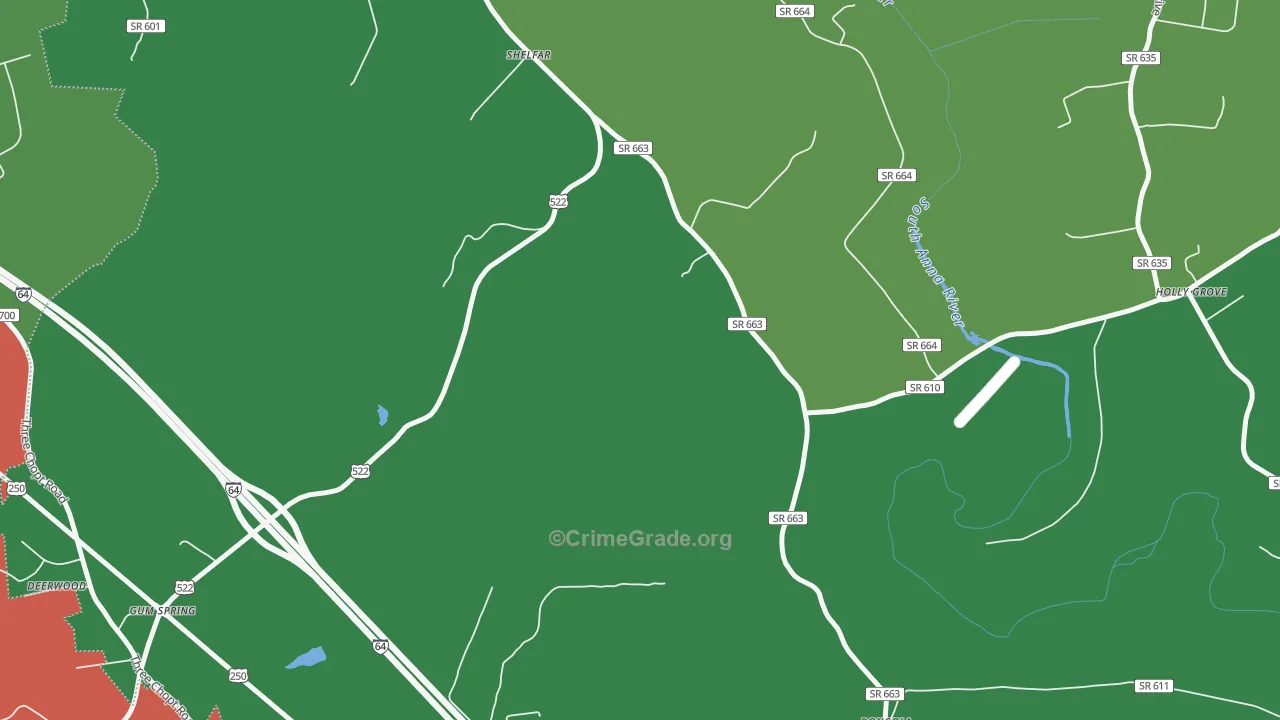 Shelfar, VA Map of Theft Rates