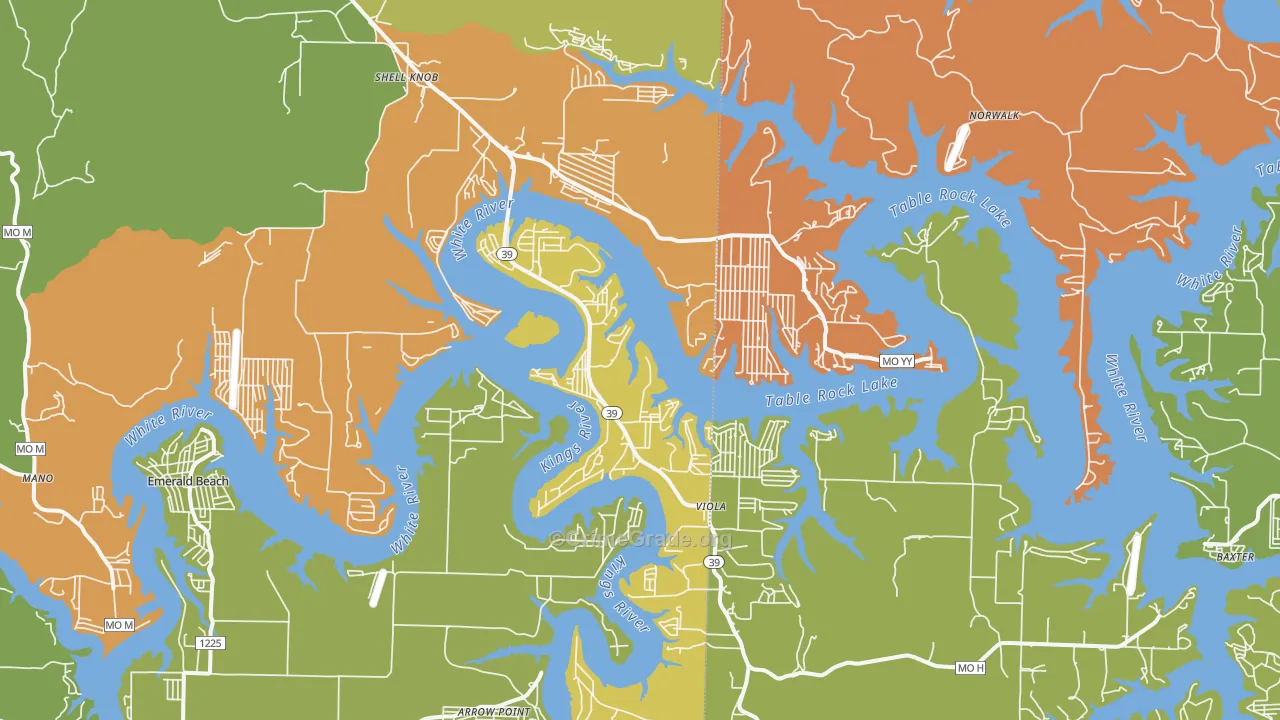 Shell Knob, MO Map of Theft Rates