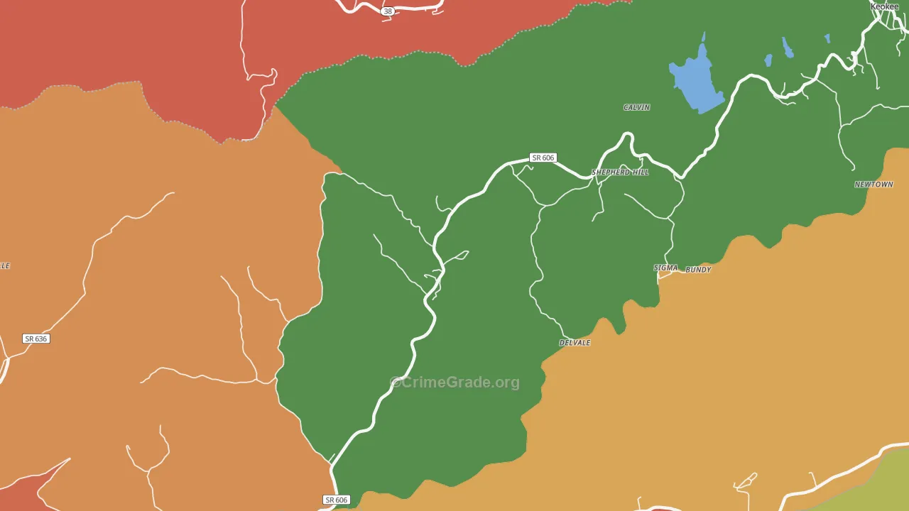 Shepherd Hill, VA Map of Theft Rates