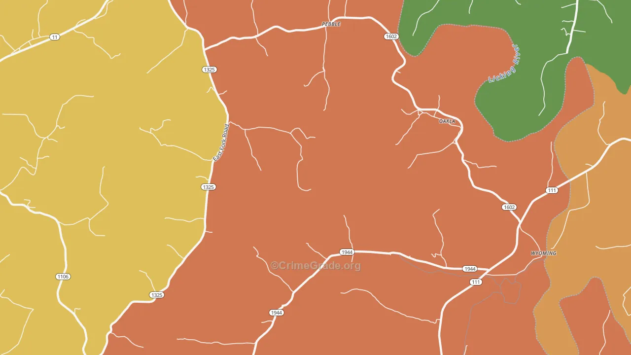 Sherburne, KY Map of Theft Rates