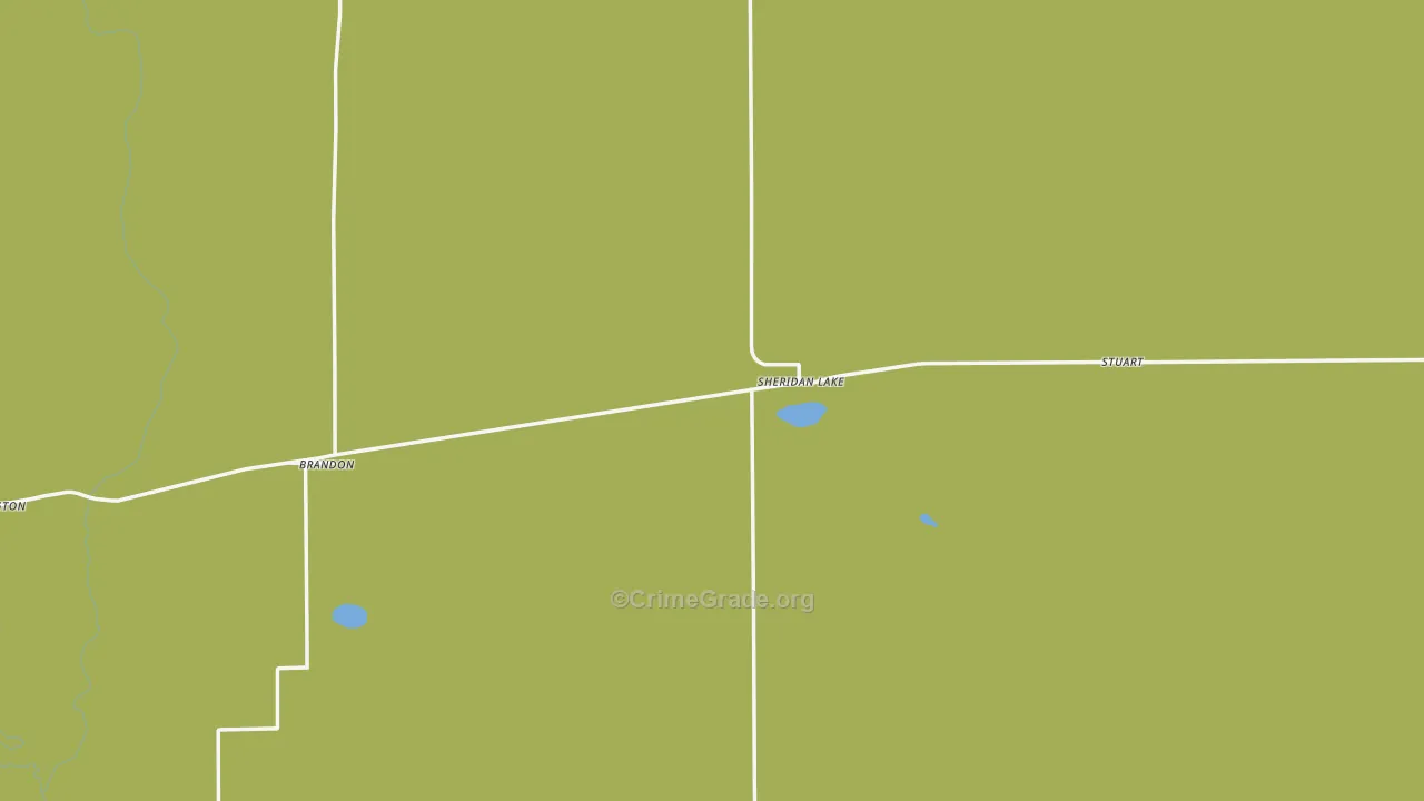 Sheridan Lake, CO Map of Theft Rates