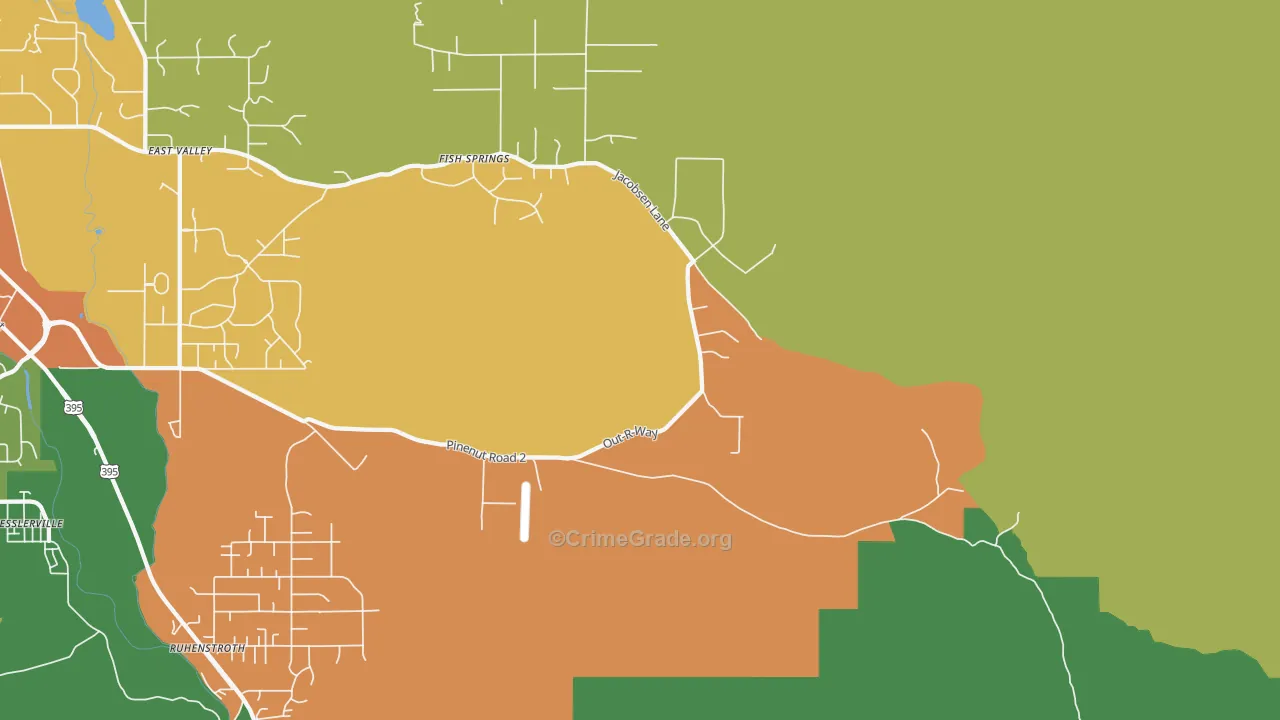 Sheridan, NV Map of Theft Rates