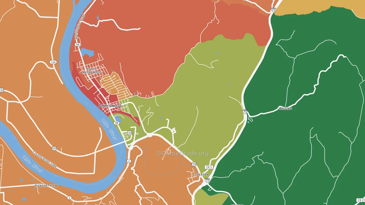 Sherman, WV Map of Theft Rates