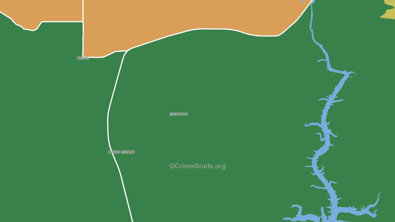Sherwood, OK Map of Theft Rates