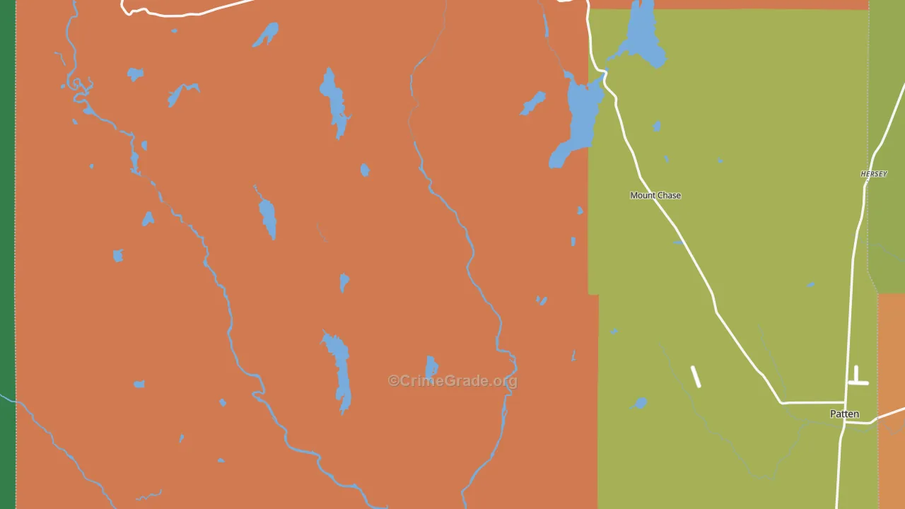 Shin Pond, ME Map of Theft Rates