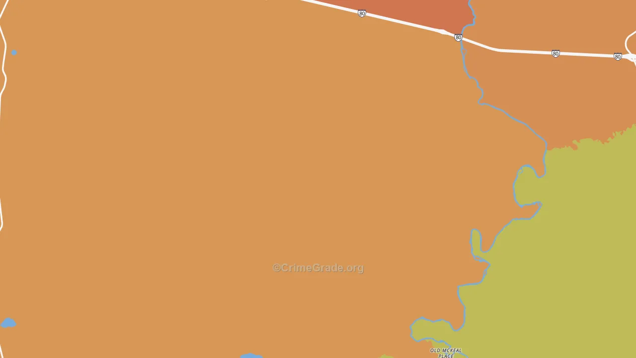 Shirley Basin, WY Map of Theft Rates