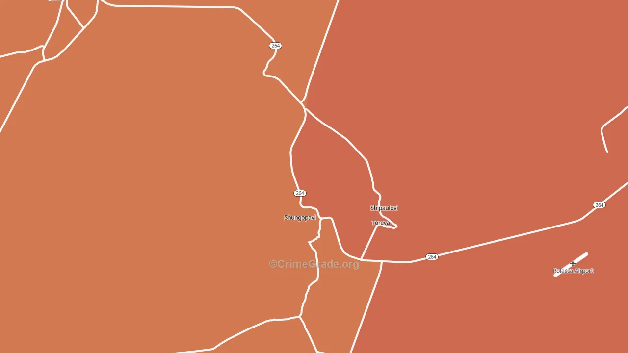 Shongopovi, AZ Map of Theft Rates