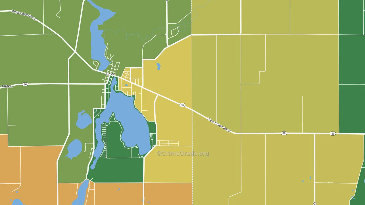 Shorecrest, MI Map of Theft Rates