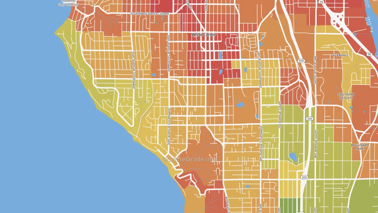 Shorewood, Seattle, WA Map of Theft Rates