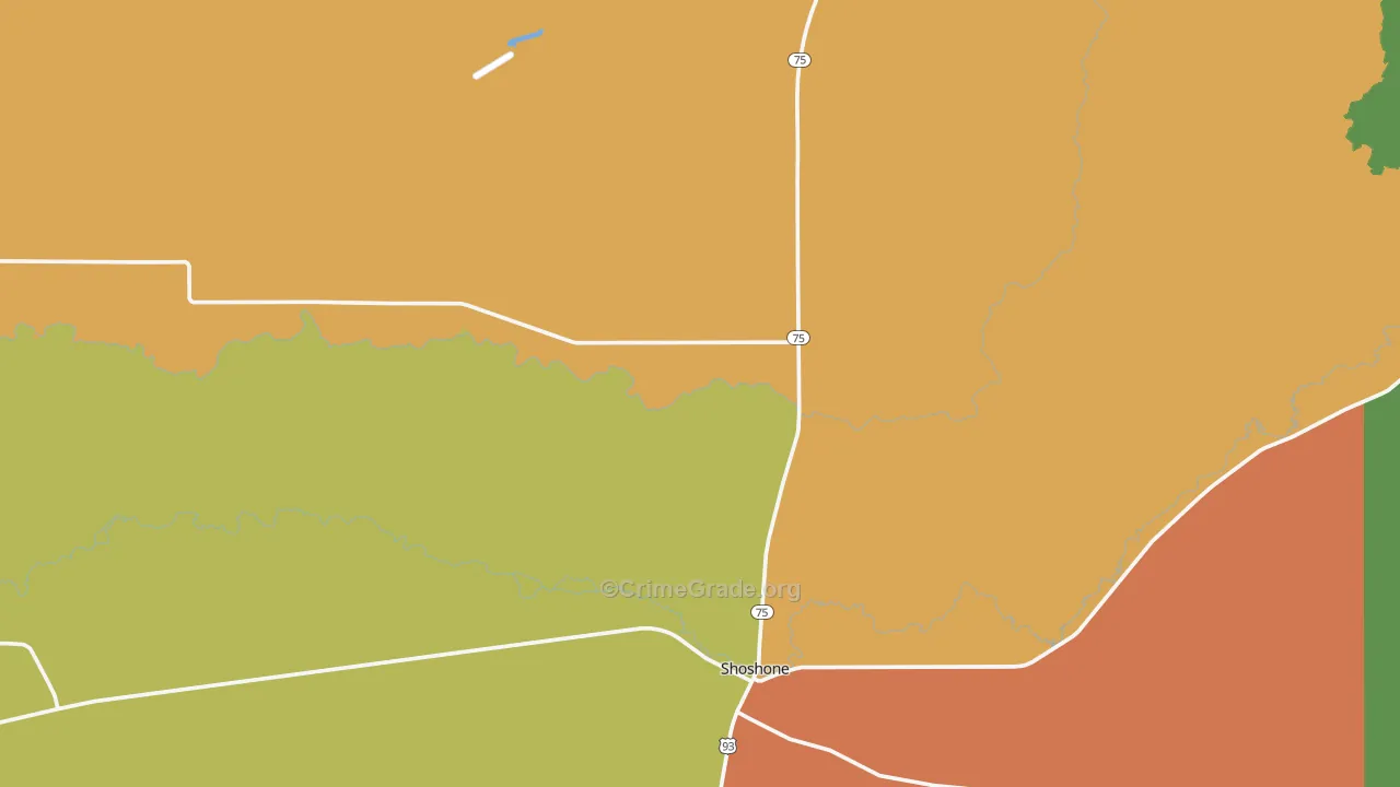 Shoshone, ID Map of Theft Rates