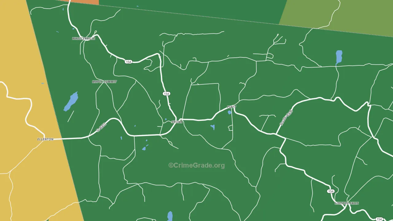 Shunk, PA Map of Theft Rates