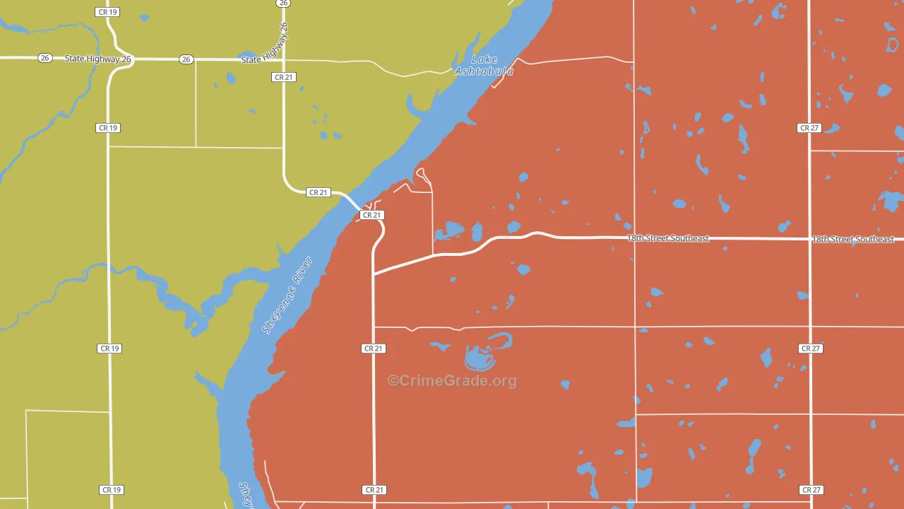 Sibley, ND Map of Theft Rates